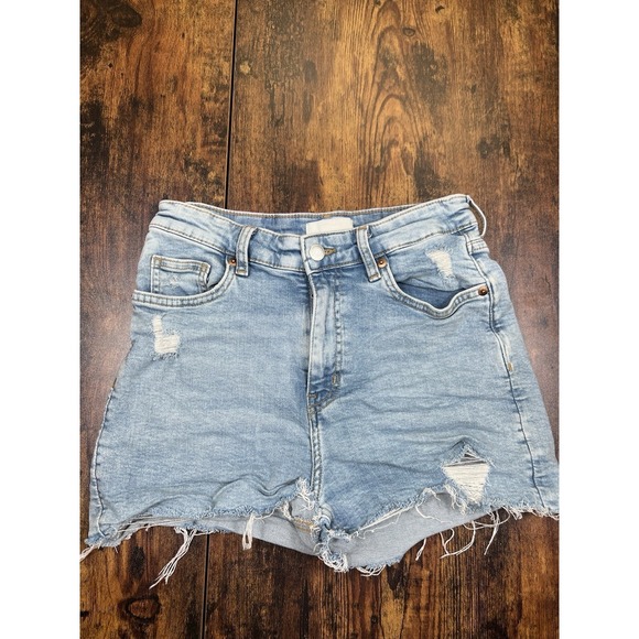 H&M Pants - H&M Denim Womens Sz 6 Distressed 90s Boyfriend Jean Shorts Low Waist